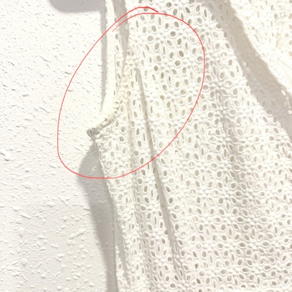 Banana Republic Factory White Eyelet Collared Mini Dress 8 - Picture 8 of 9